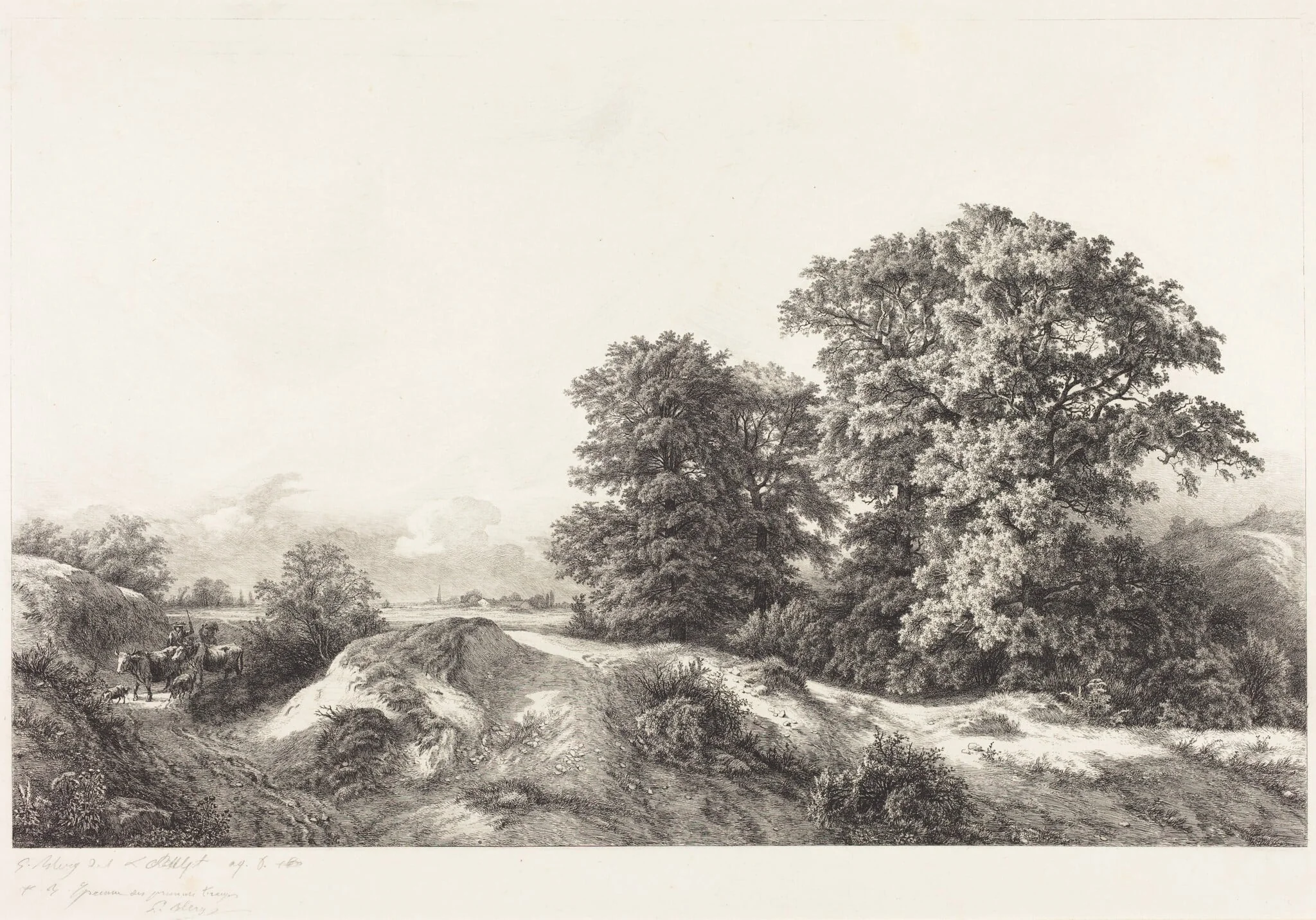 Oaks in the Vaux de Cernay, detail