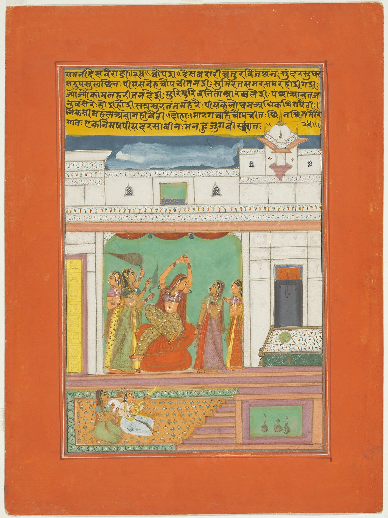 Ragini Desavaradi, Page from a Jaipur Ragamala Set, detail