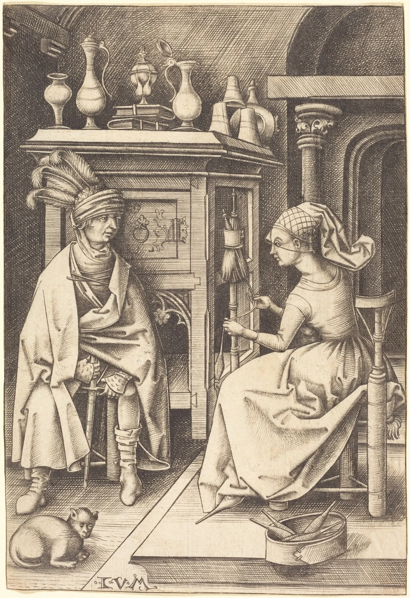The Visit to the Spinner, detail