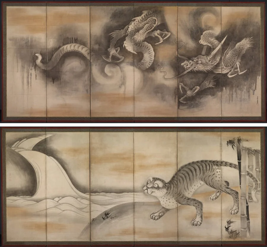 Dragon and Tiger, detail