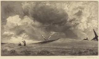 A Sussex Down, by Frank Short, ink, 1898