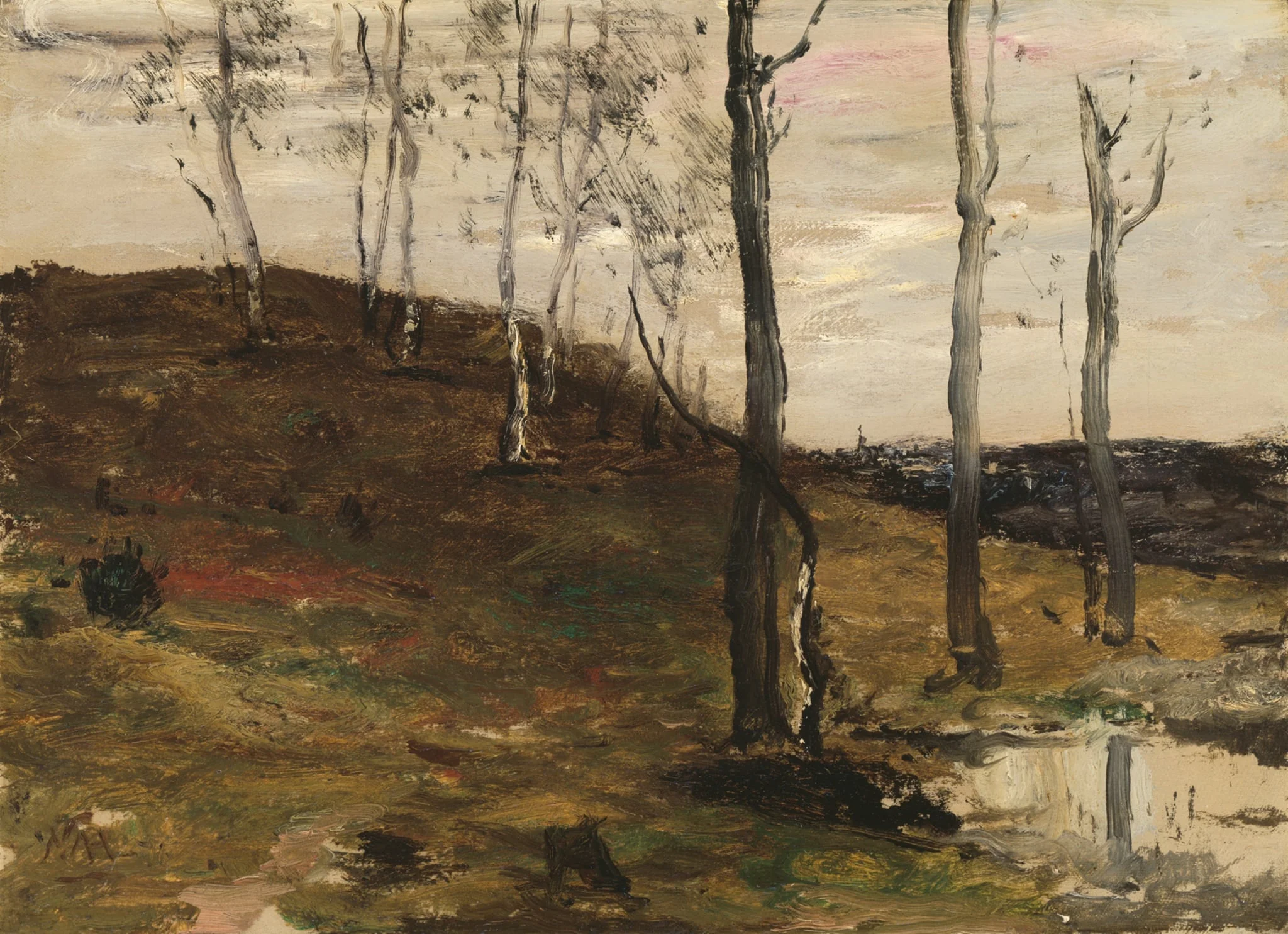 Hillside with Trees, detail