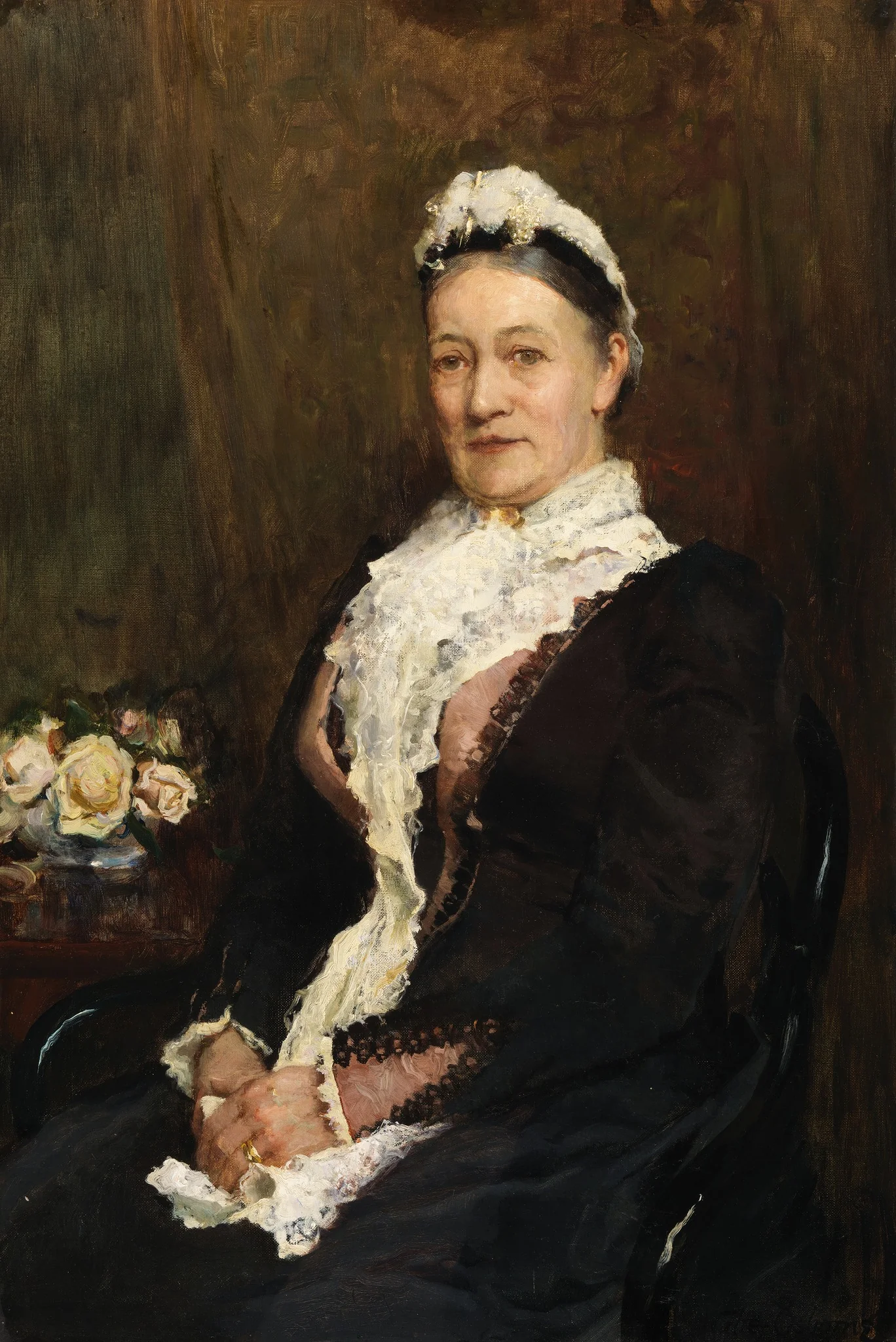 Portrait of Mrs Geale-Wybrants, detail