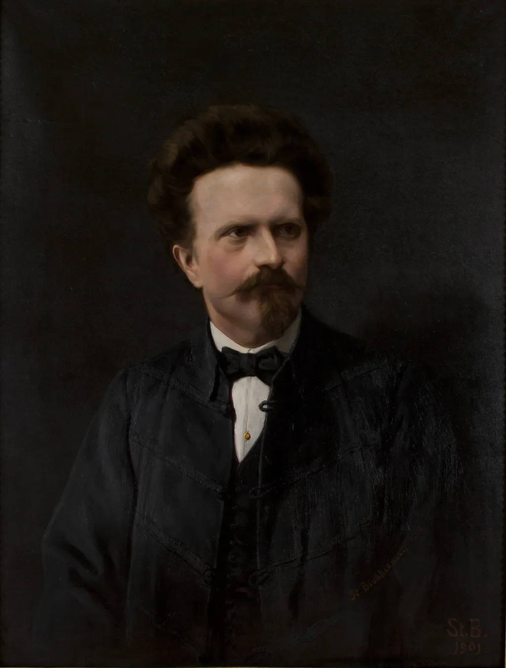 Portrait of Walery Rzewuski, by Stanisław Bieńkiewicz, oil, 1901