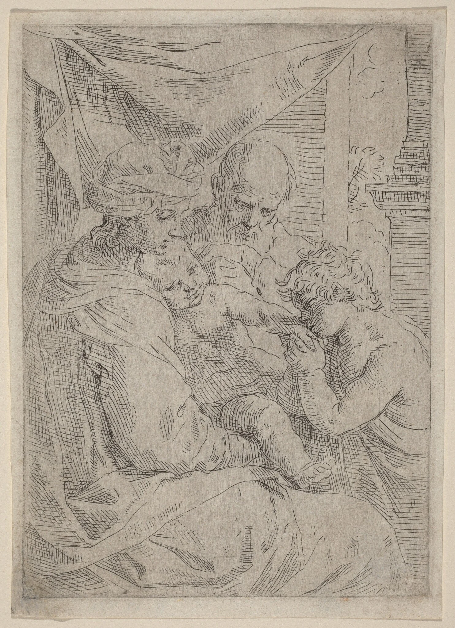The Virgin and Child with Saint John, detail