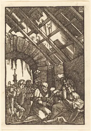 The Adoration of the Magi, by Albrecht Altdorfer, ink, 1513