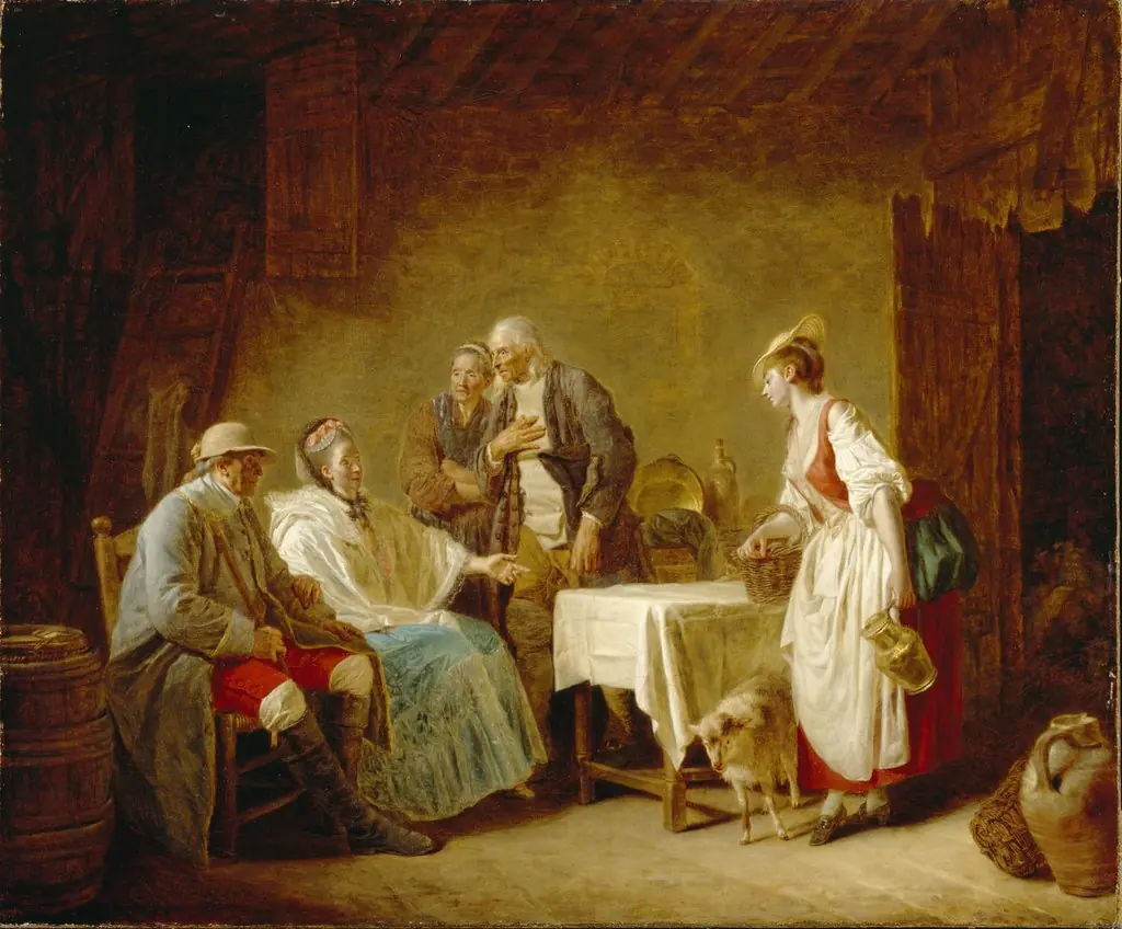 The Shepherdess of the Alps, by Étienne Aubry, oil, 1775