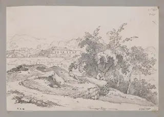 The Casa, Macao, in the gardens of which is Camoens' Cave (the residence of Lady Pereira), Macao, by George Chinnery, 12