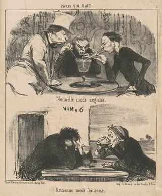 Nouvelle mode anglaise, by Honoré Daumier, ink, 1852