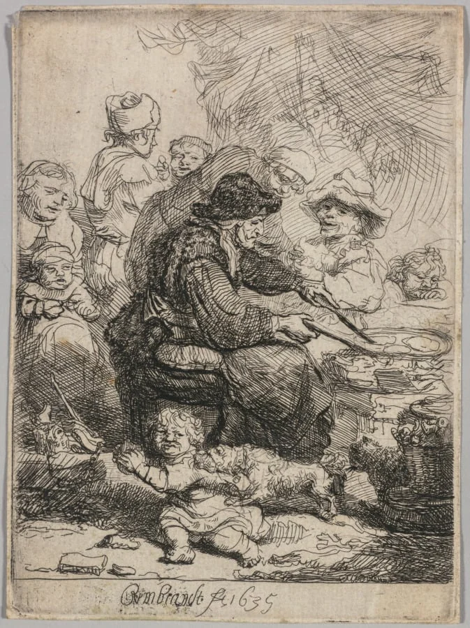 The Pancake Woman, detail