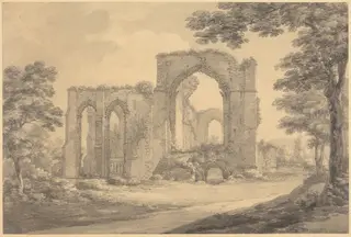 Furness Abbey, by Thomas Hearne, graphite, 1777