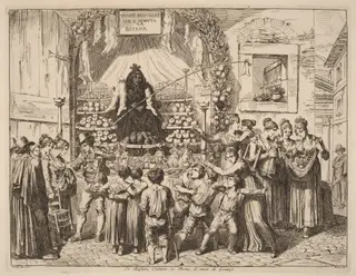 La Befana, by Bartolomeo Pinelli, ink, 1821