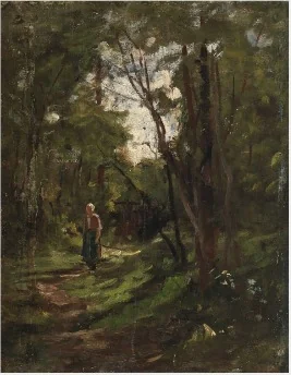 A Leafy Lane, detail