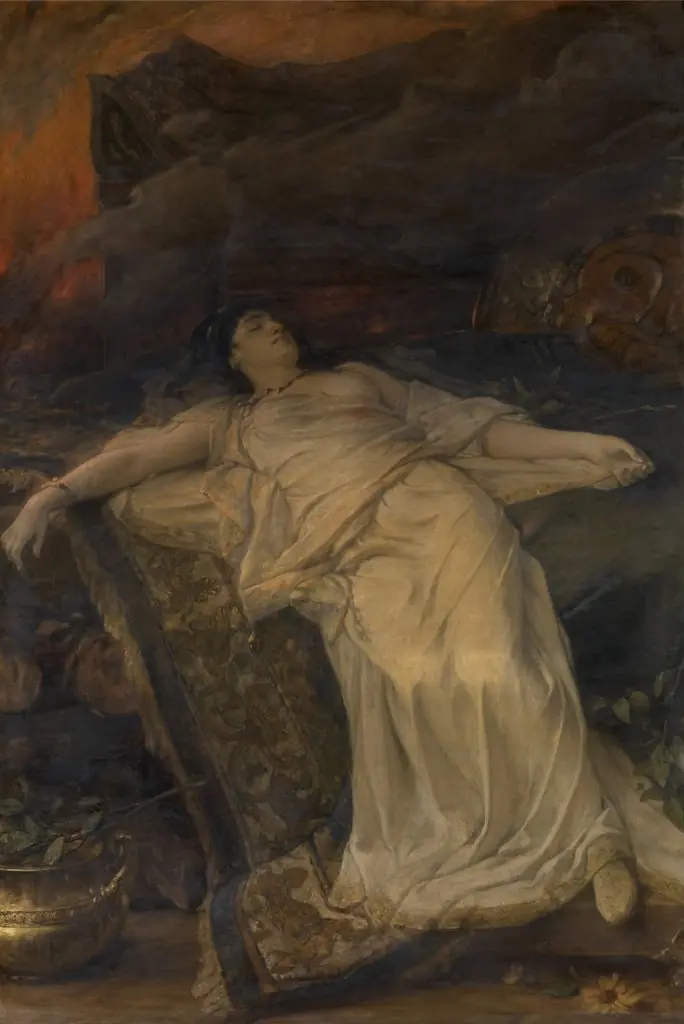 Polyxena on Achilles' Stake, by Joseph Stallaert, oil, 1891
