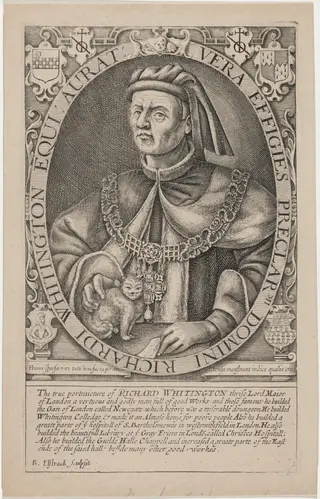 Richard Whittington, by Renold Elstrack, 1598