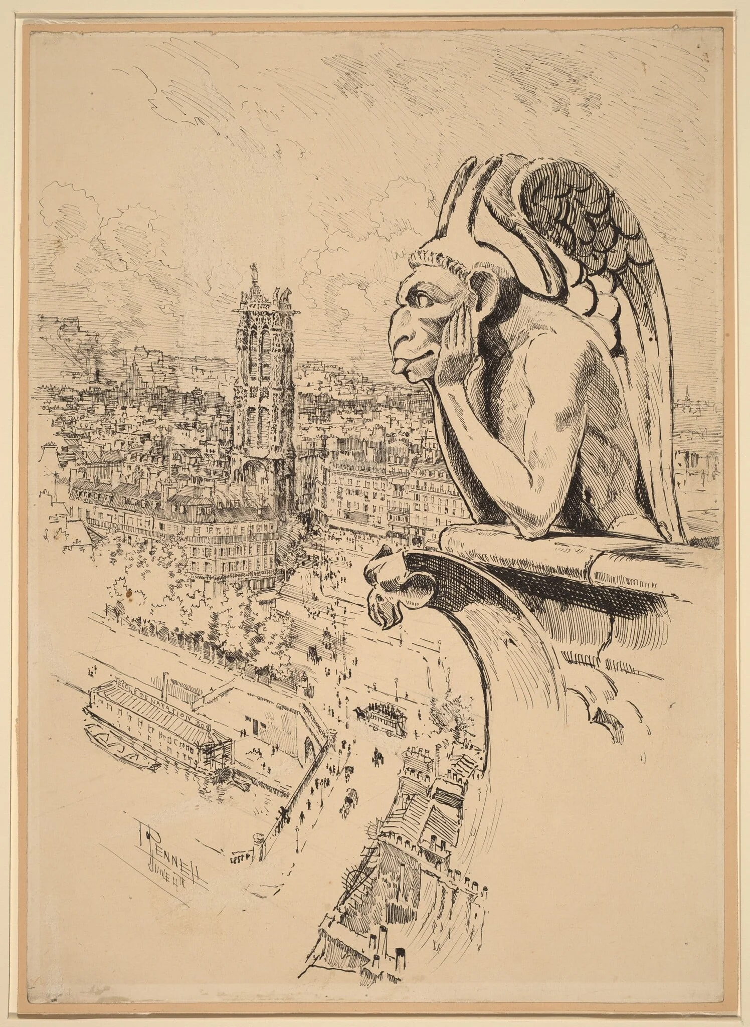 Study for "Le Stryge", detail