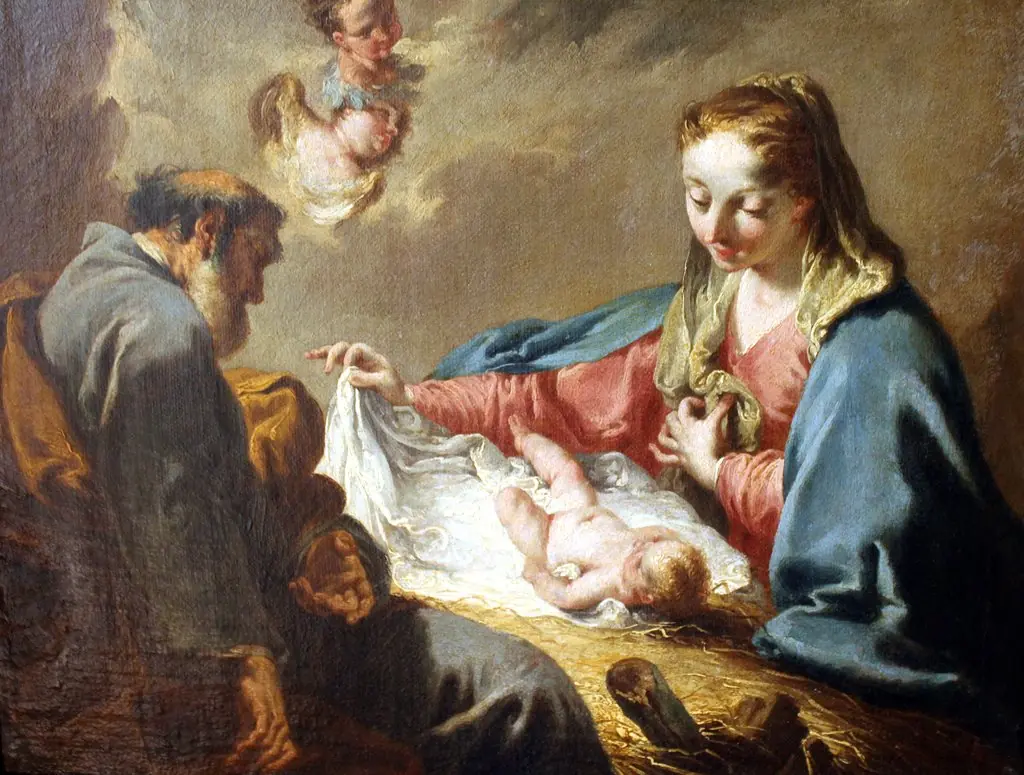 The Nativity, by Giambattista Pittoni, oil, 1730