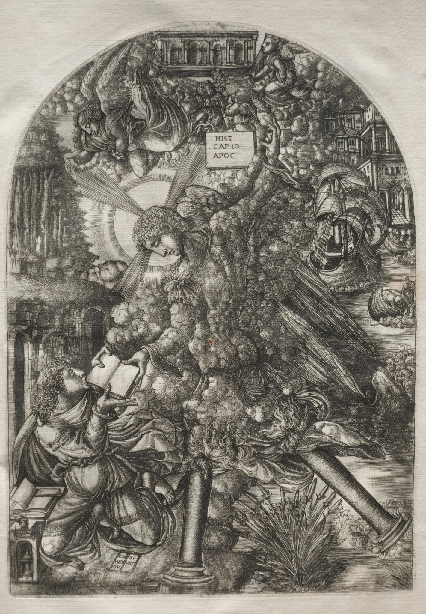 The Apocalypse: The Angel Gives St. John the Book to Eat, detail