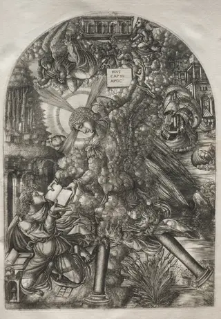 The Apocalypse:  The Angel Gives St. John the Book to Eat, by Jean Duvet, 1551