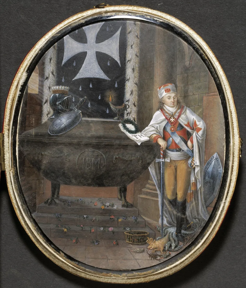 Gustaf Adolf Reuterholm (1756-1813), friherre, överkammarherre, en av Rikets Herrar, president, by Anton Oechs, gouache