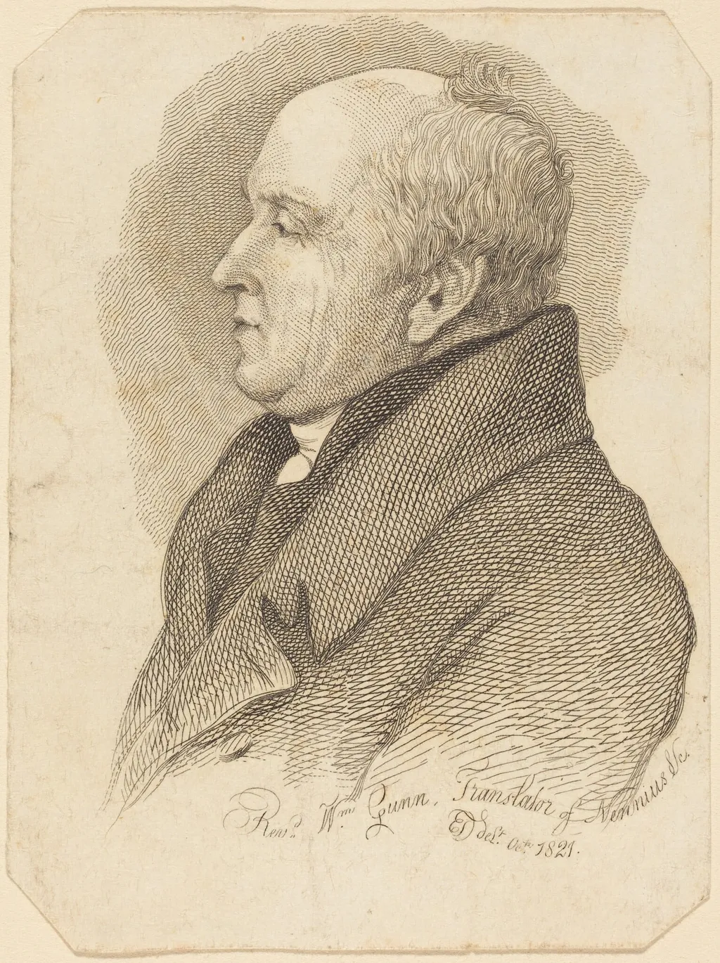 William Gunn, by Harriet Gunn, ink, 1846