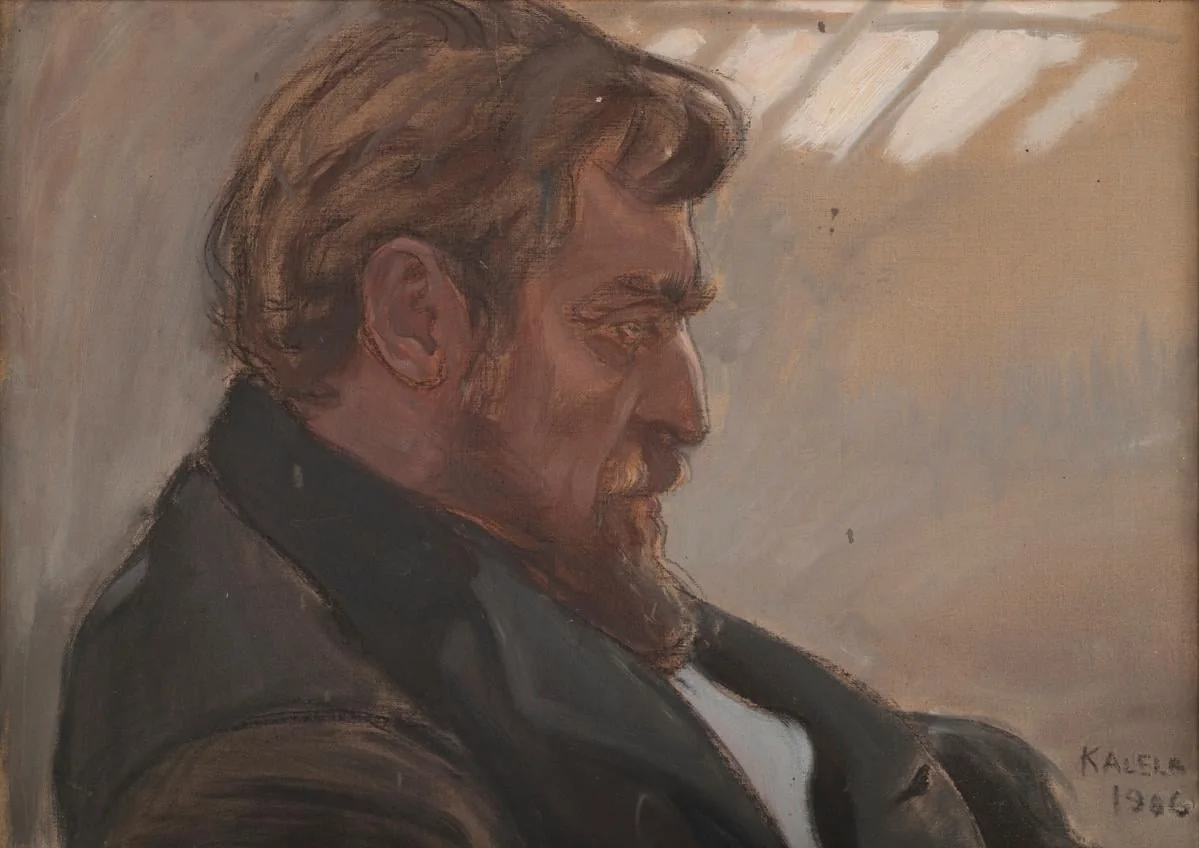 Robert Kajanuksen muotokuva, detail