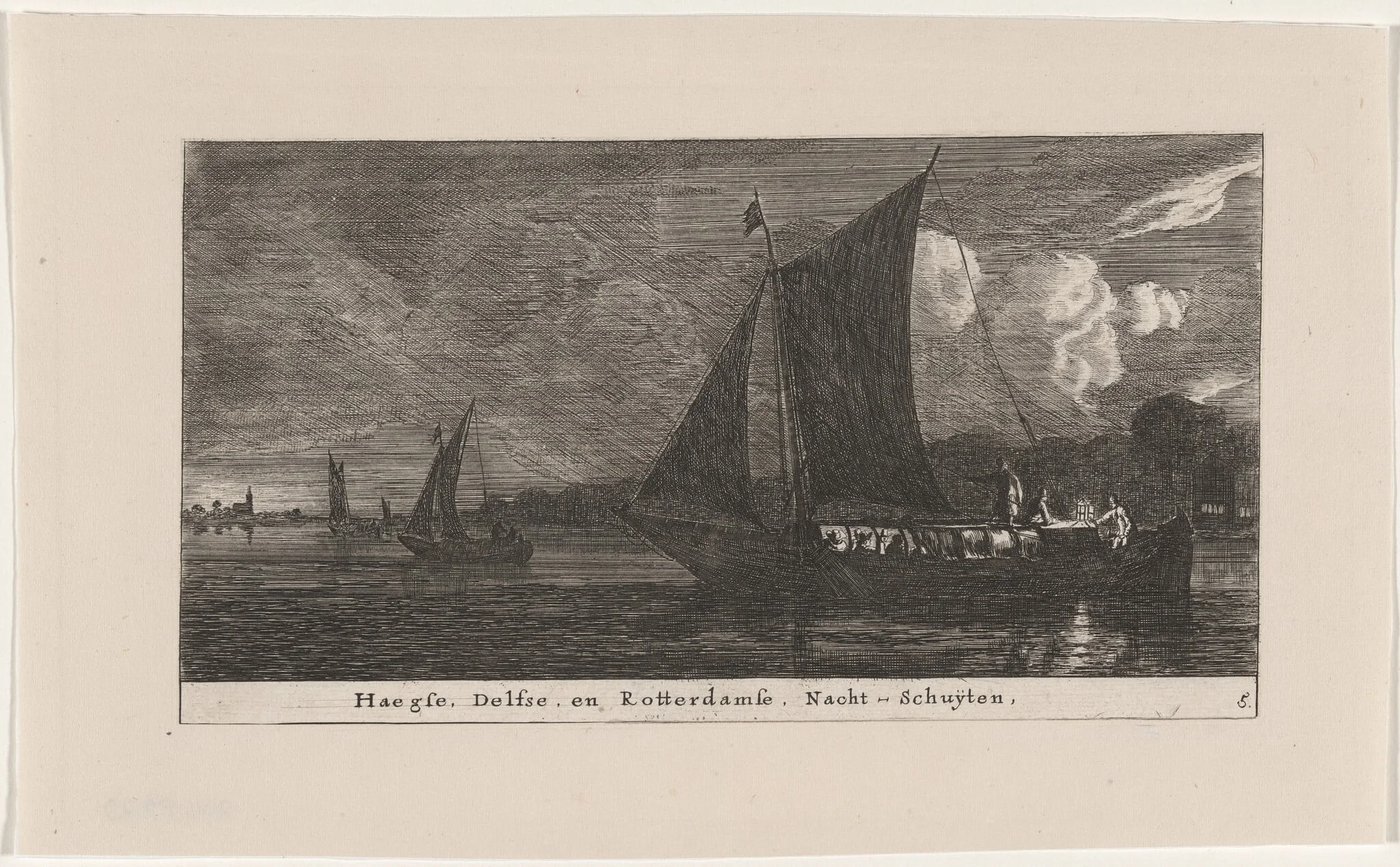 The Night-Boats to The Hague, Delft, and Amsterdam, detail