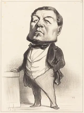 F.J. Ducoux, by Honoré Daumier, ink, 1849