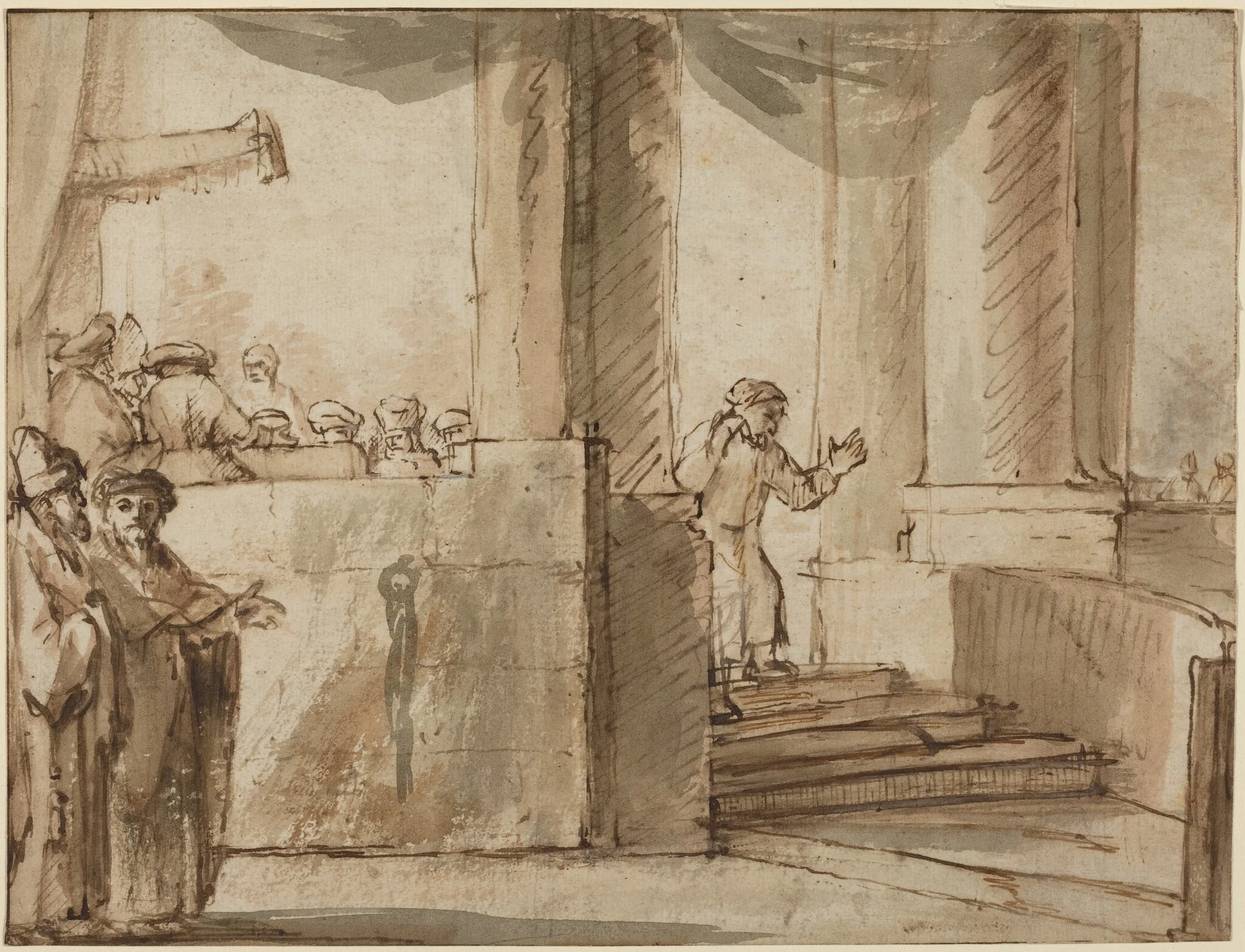 Judas Leaving the High Priest, detail