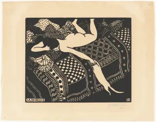 La paresse (Laziness), by Félix Vallotton, ink, 1896