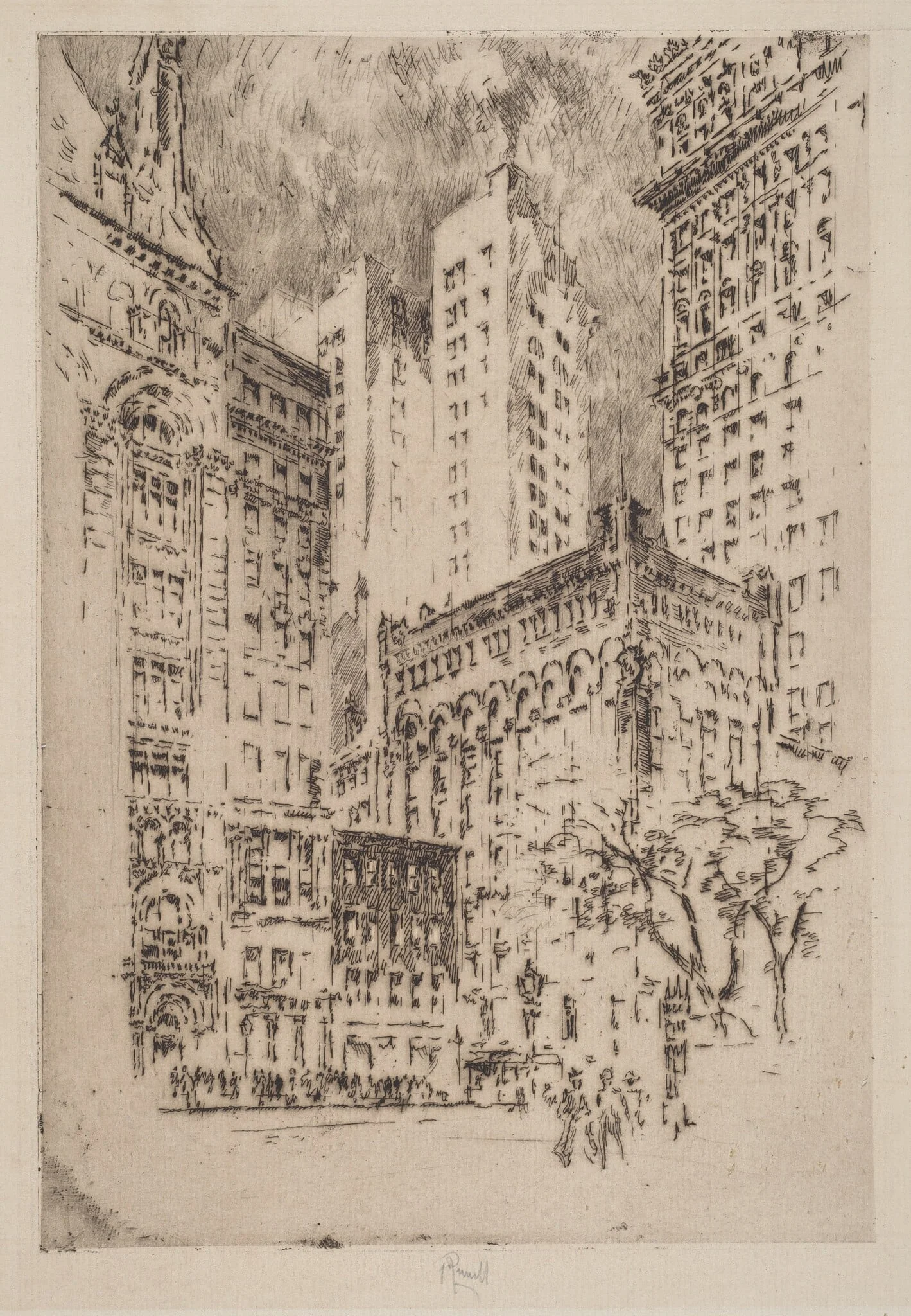 Four-Story House, detail