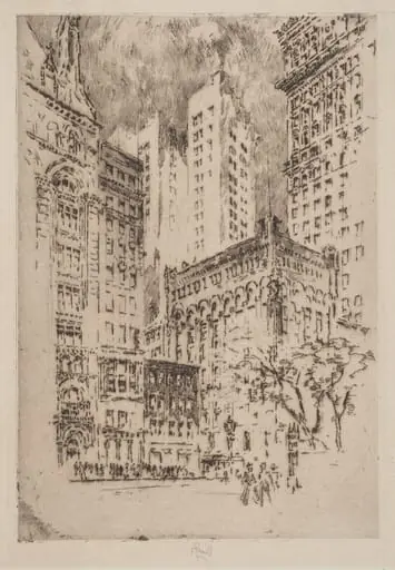 Four-Story House, by Joseph Pennell, ink, 1904