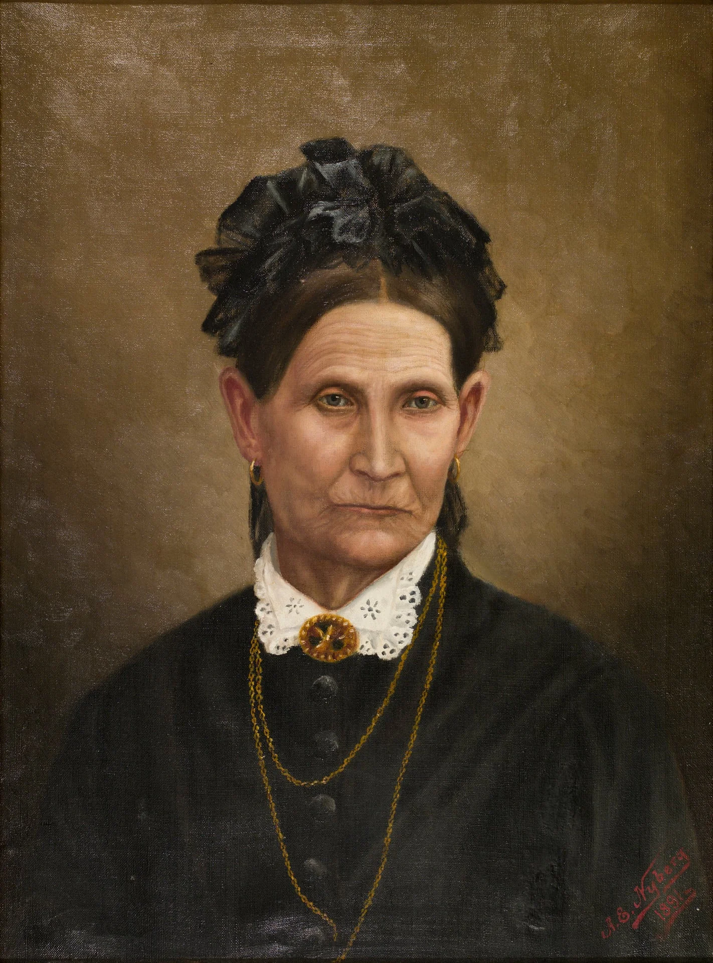 Carolina Holmberg, o.s. Wallenius (1814 - 1881), detail