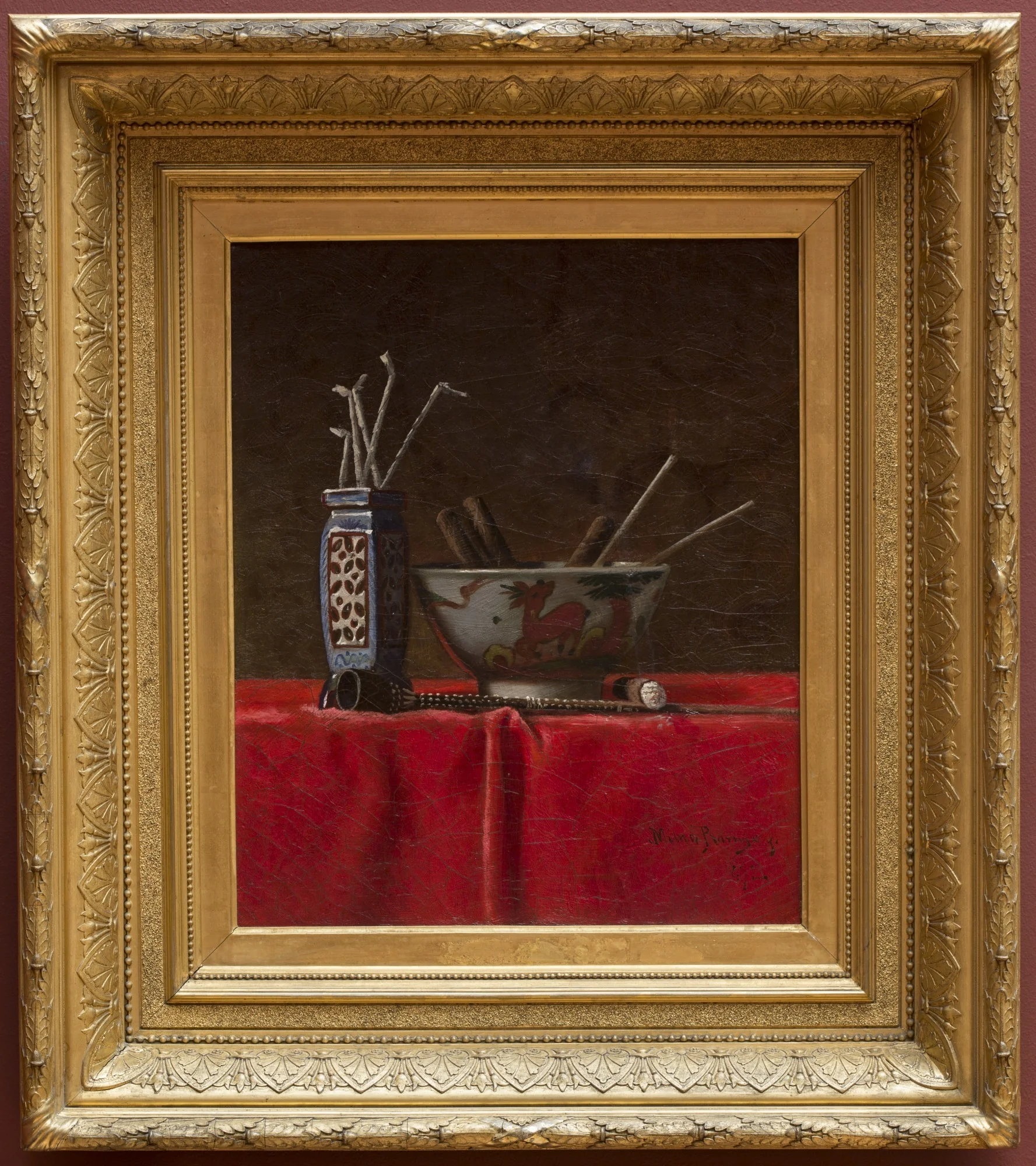 Still Life with Tapers and Cigars, detail