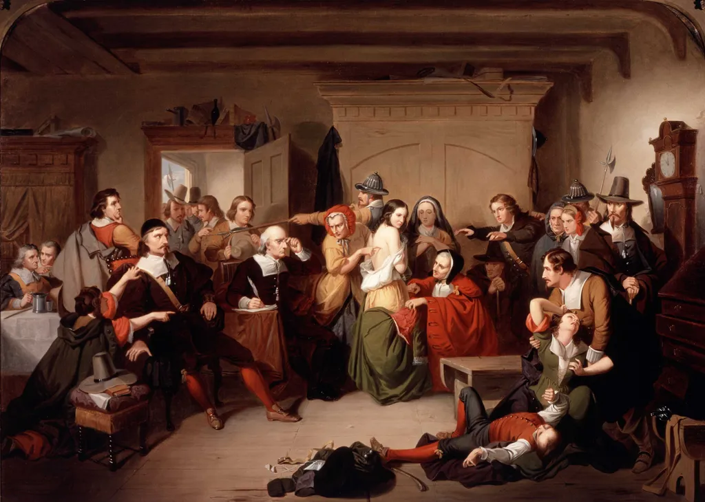 The Examination of a Witch, by T. H. Matteson, oil, 1853