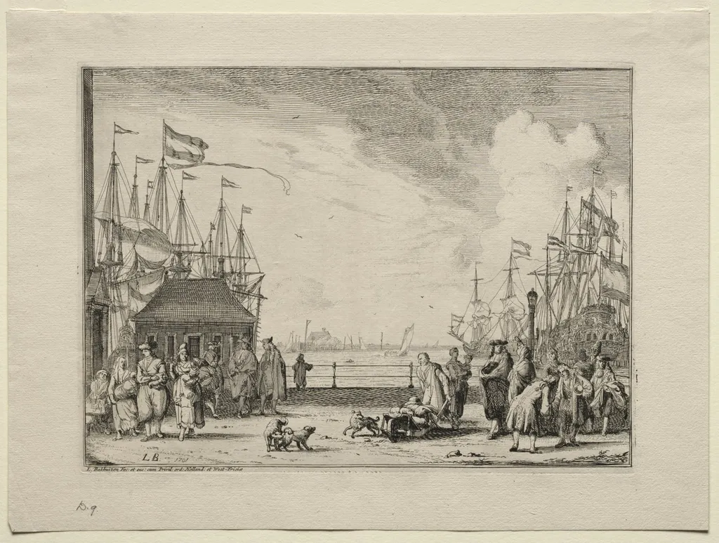Port at Amsterdam, by Ludolf Bakhuizen, 1701
