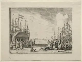 Port at Amsterdam, by Ludolf Bakhuizen, 1701