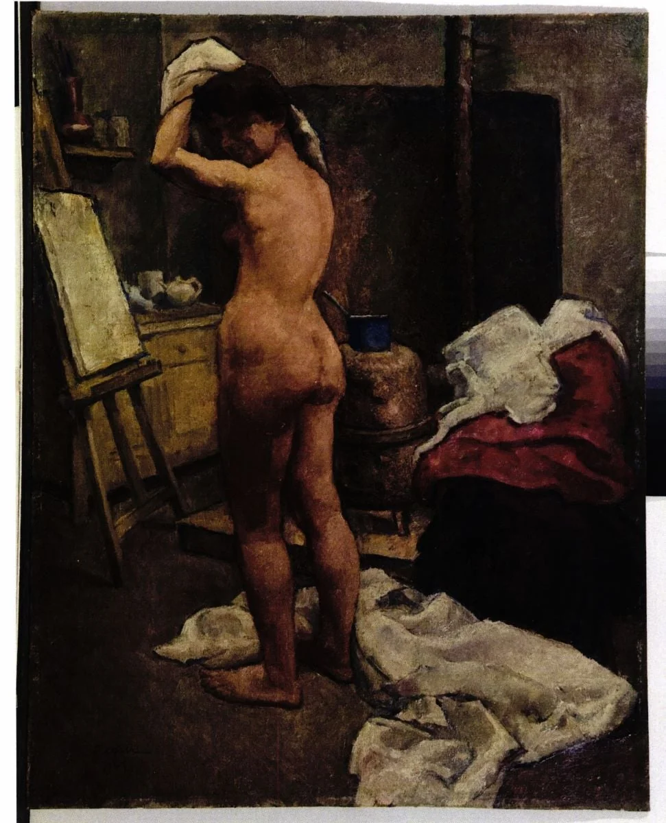 Nud în atelier, detail