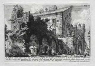 Veduta degli Avanzi, o sia del termine degli Archi che conducevano l'Acqua Giulia, by Giovanni Battista Piranesi, 1756