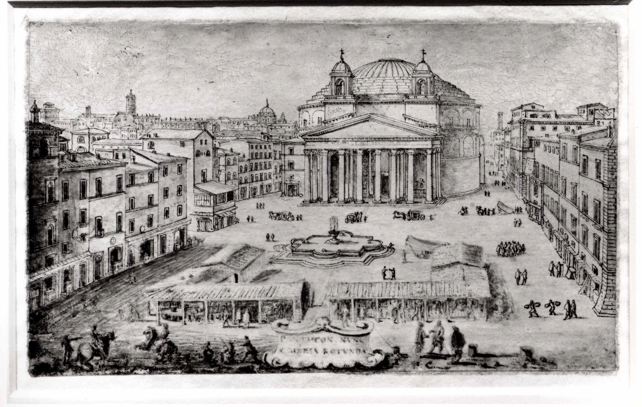 View of the Pantheon, Rome, detail
