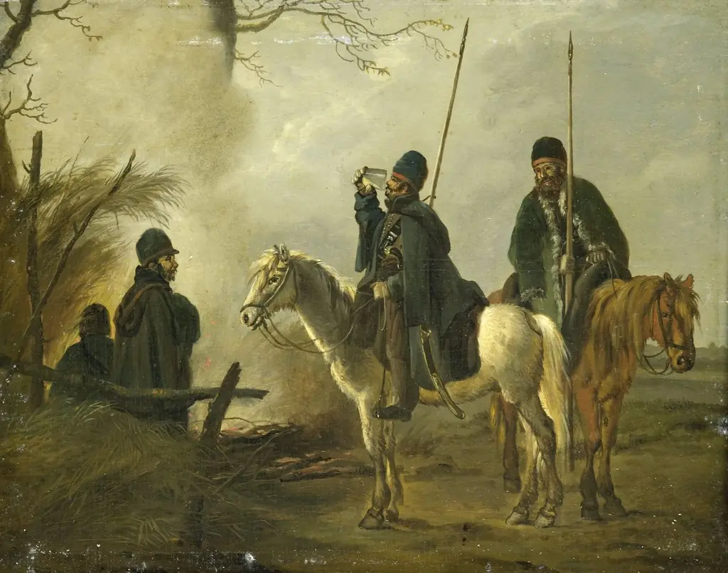 Cossack Outpost in 1813, by Pieter Gerardus van Os, oil, 1813