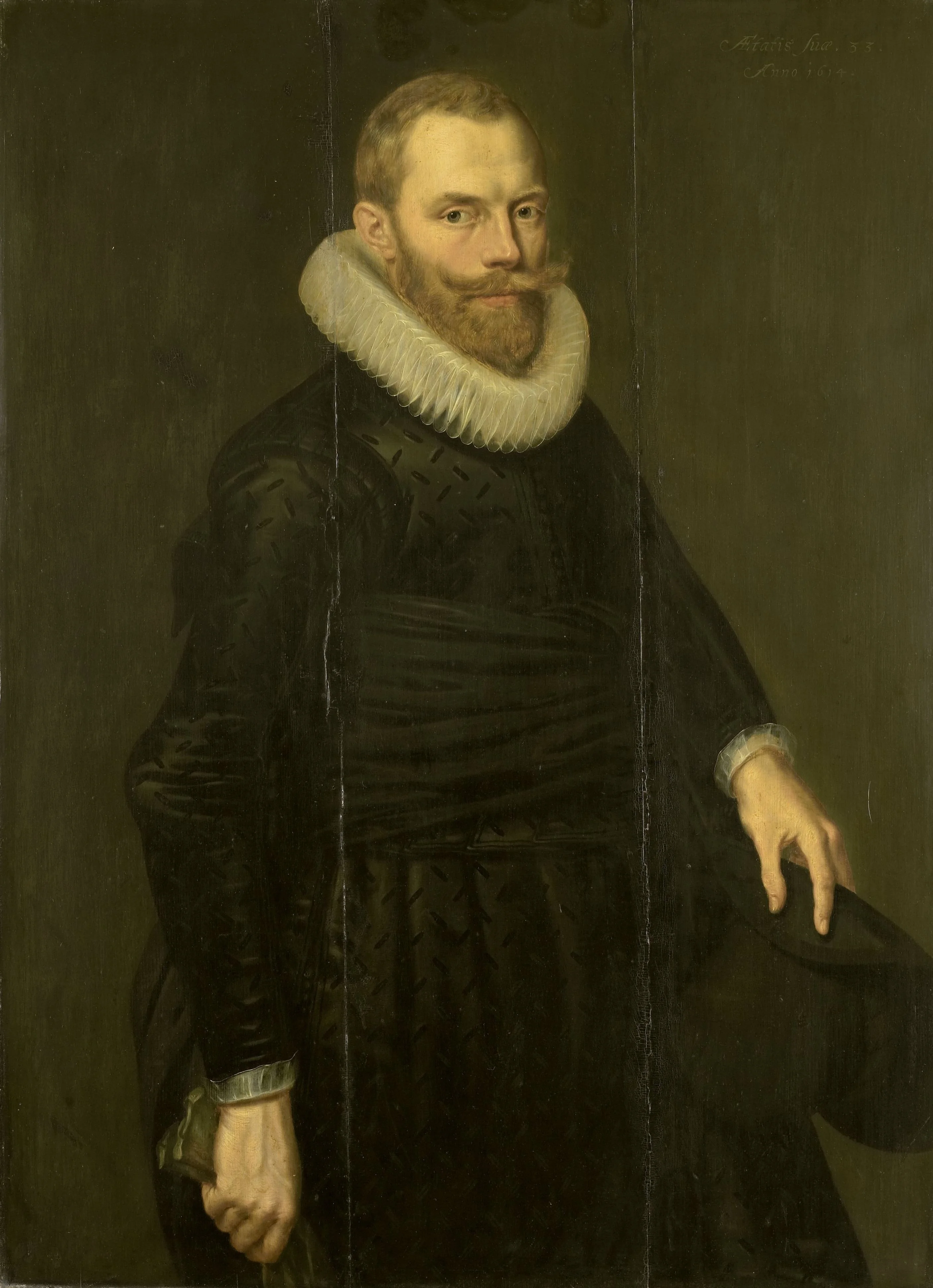 Portrait of Dirck Hasselaer (1581-1645), detail
