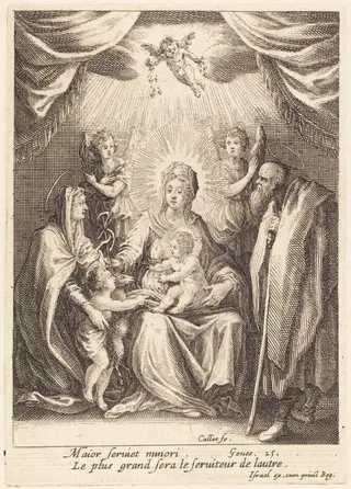The Homages of the Infant Saint John, by Jacques Callot, ink, 1628