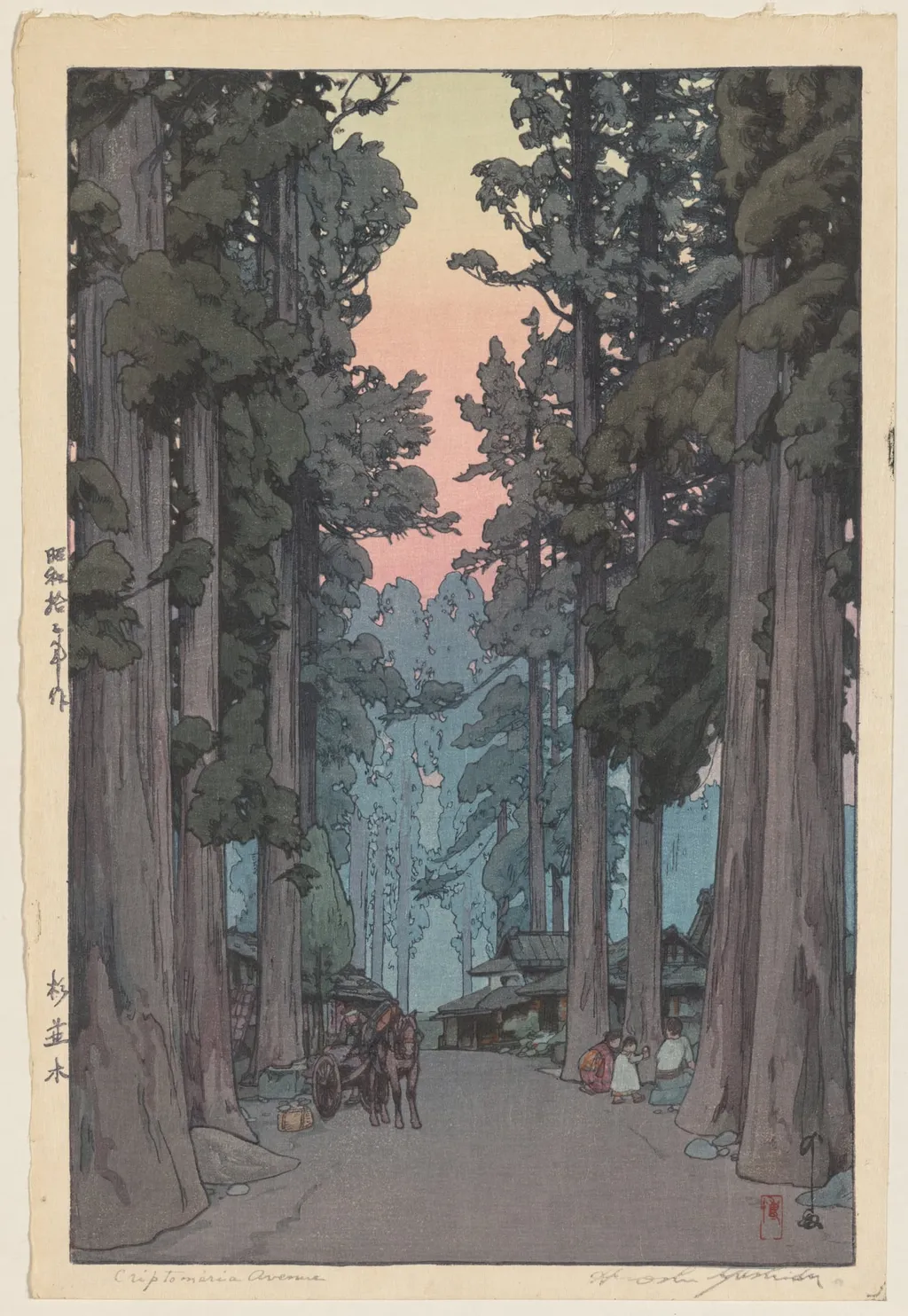 Crytomeria Avenue, by Hiroshi Yoshida, 1937