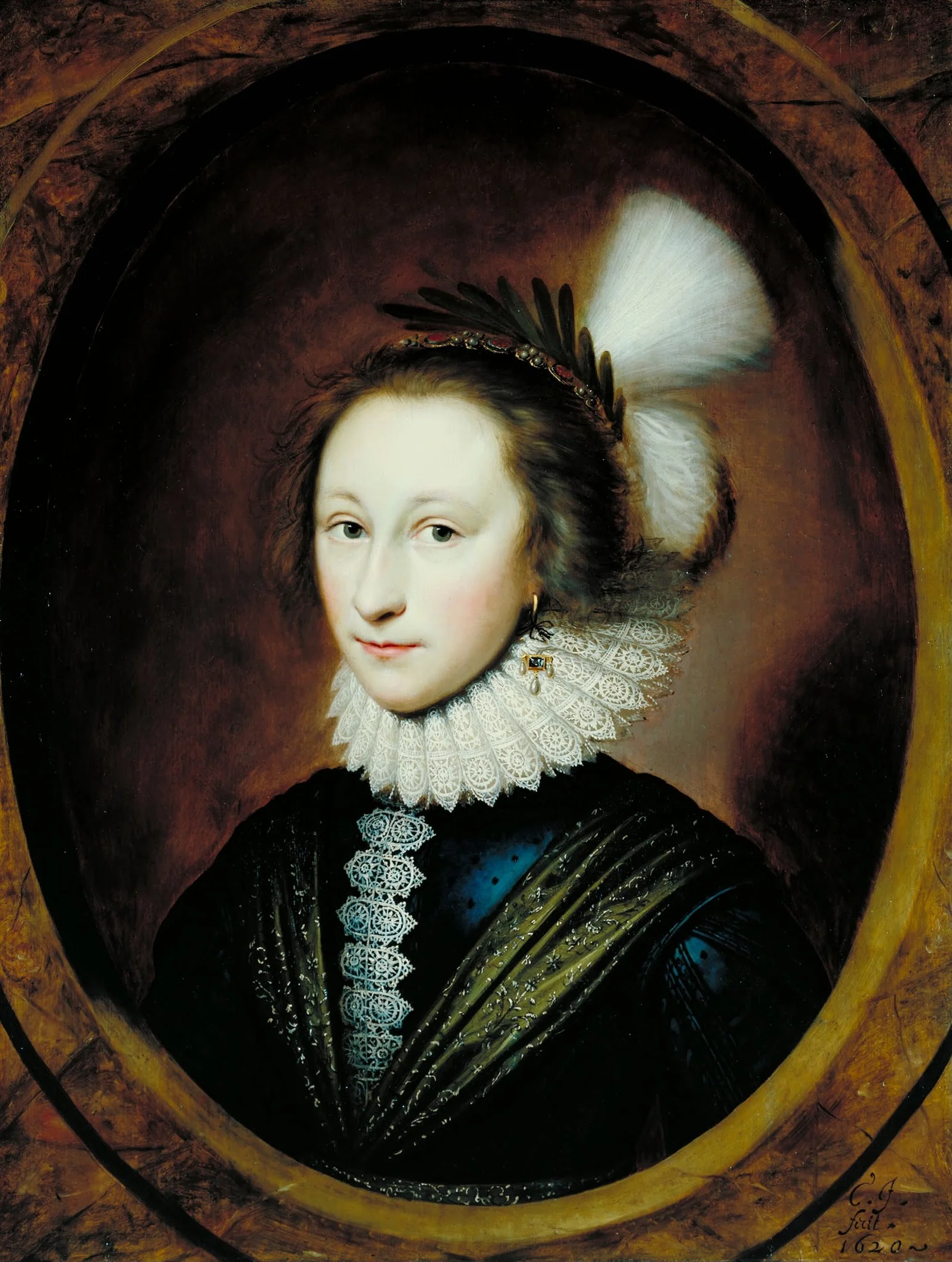 Portrait of Susanna Temple, Later Lady Lister, detail