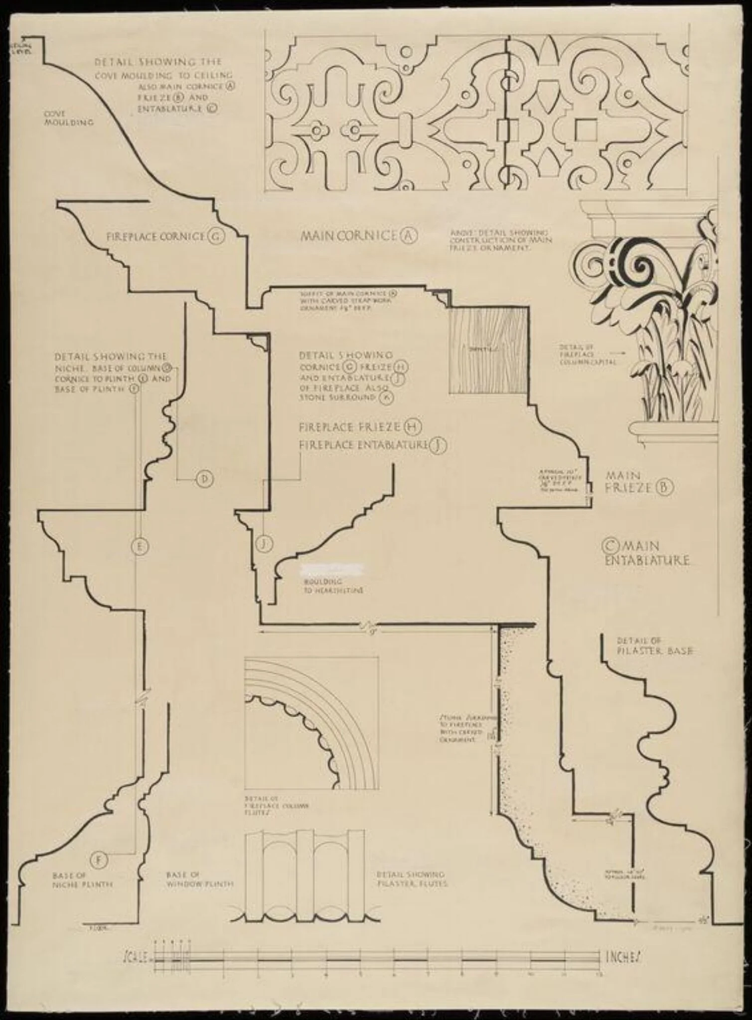 Details of mouldings, etc., detail