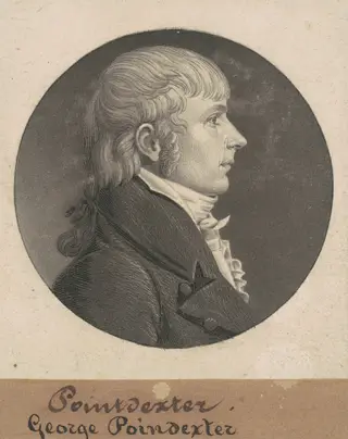 George Poindexter, by Charles B. J. Févret de Saint-Mémin, ink, 1808