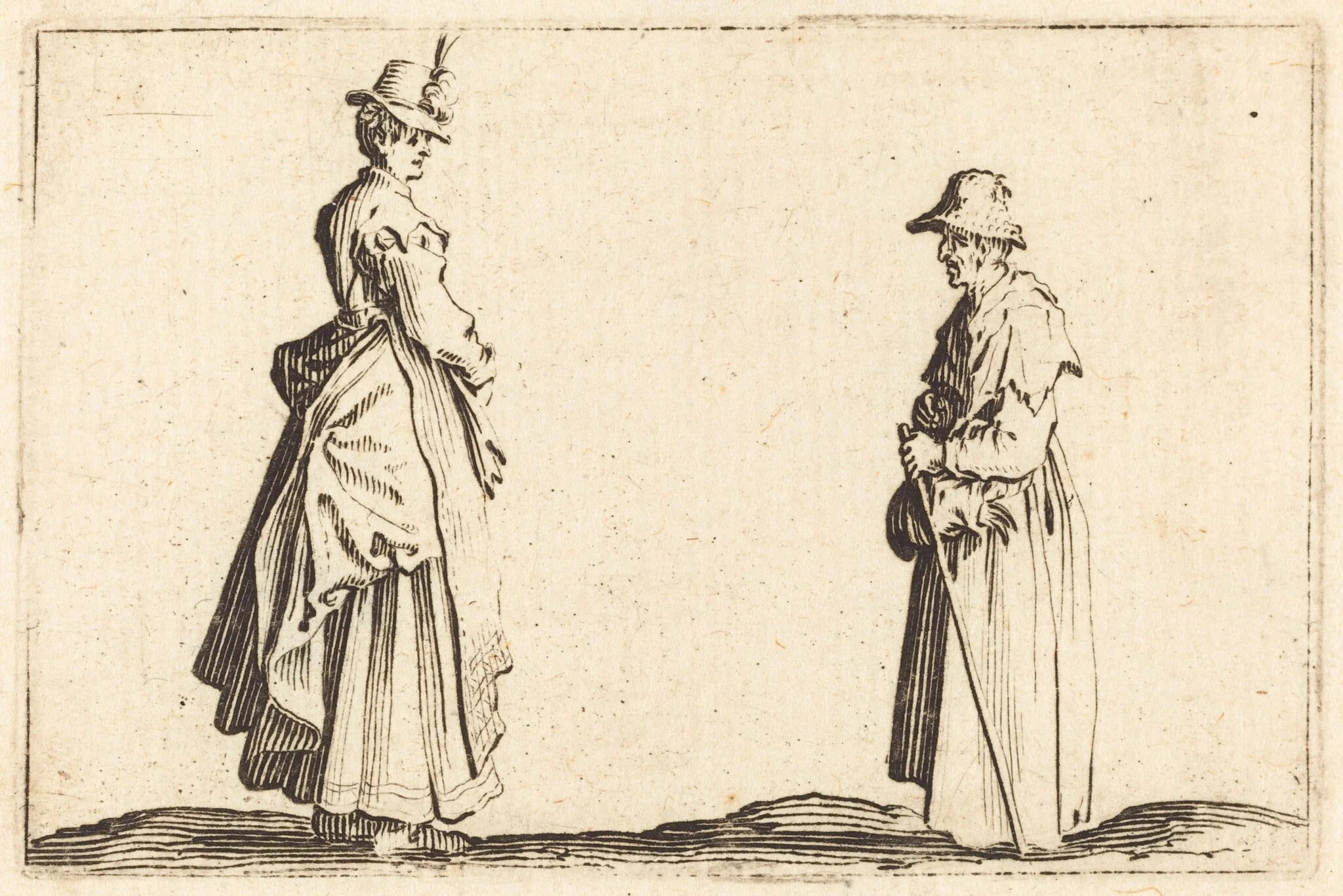 Two Women in Profile, detail