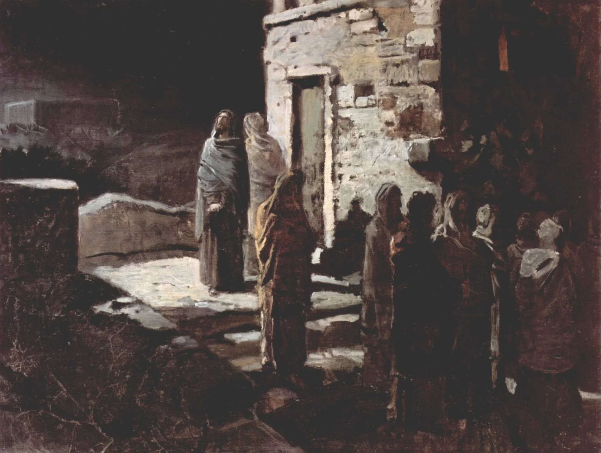 Le Départ du Christ avec ses disciples pour le jardin de Gethsémani, detail
