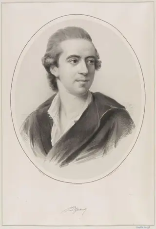 David Garrick, actor (1716-1779), by Lowes Cato Dickinson, 1850